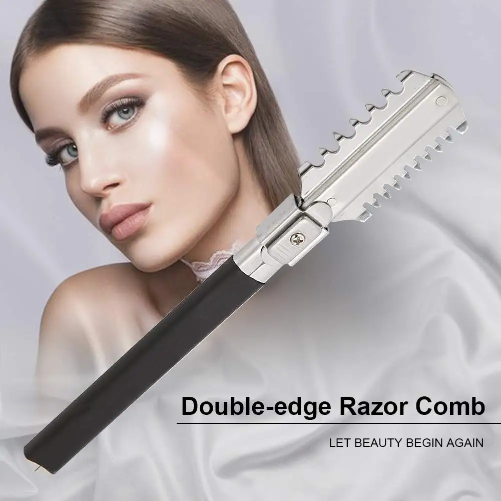Barber Razor Comb Double-edge Razor Blades Manual Hair Cutting Thinning Barber Comb