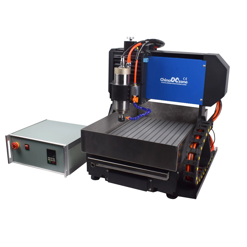 
mini desktop 3/4 axis 2200W water cooling spindle cnc 3040 engraving router machine for steel copper aluminum 