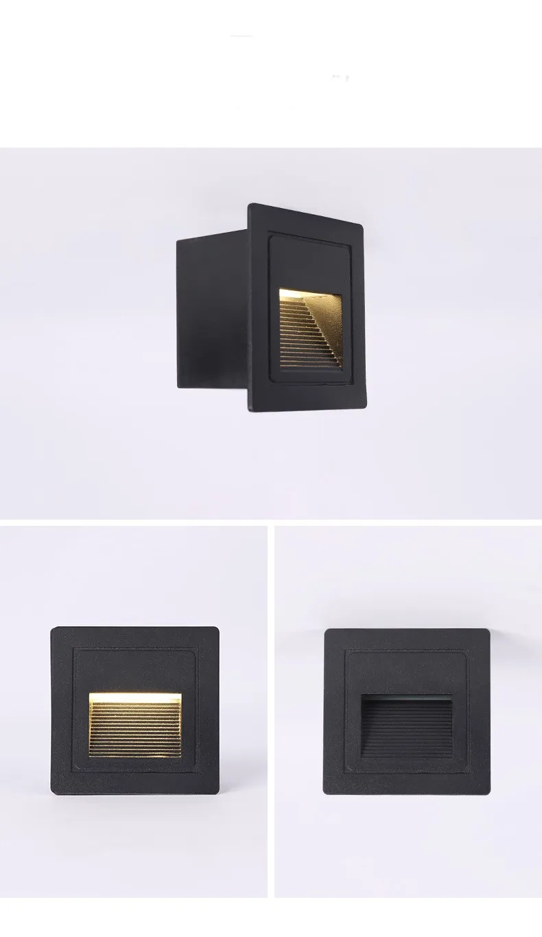 Hot-selling 3W 5W Indoor Outdoor Staircase LED Wall Lamp Step Light Waterproof Recessed LED Stair Wall Light