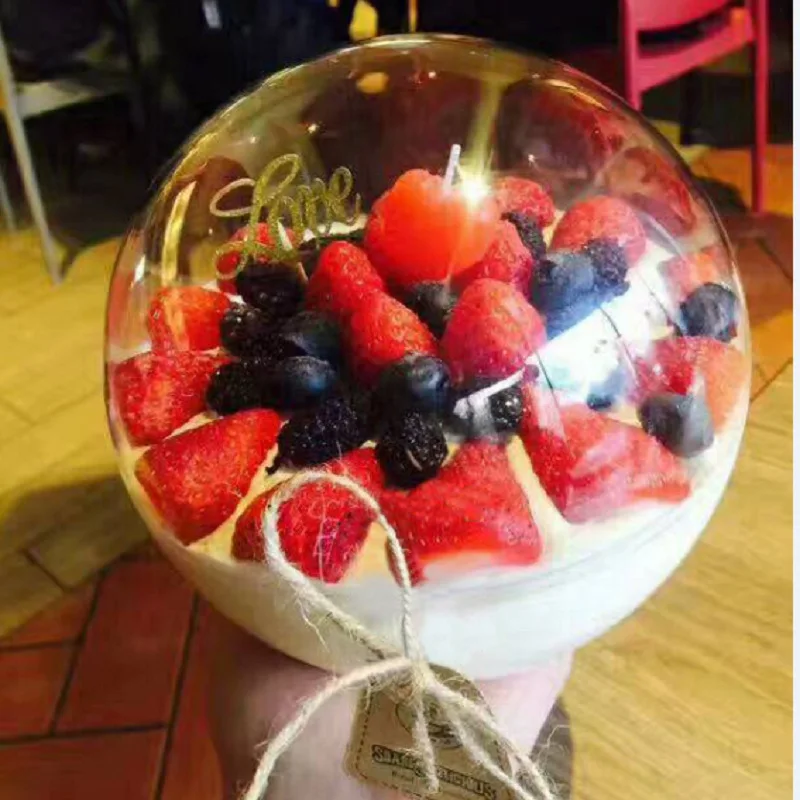 Открытые подвесные прозрачные рождественские украшения, пластиковый шар 4 см-40 см