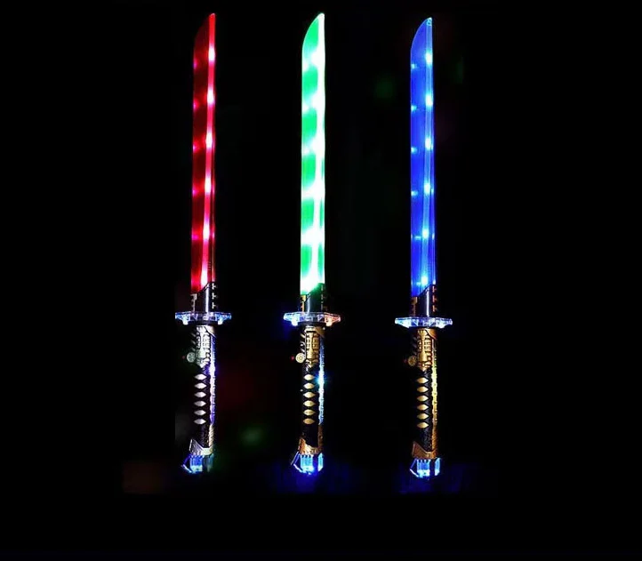 New 76cm flash laser knife with music luminous LED sword plastic children flash toys wholesale
