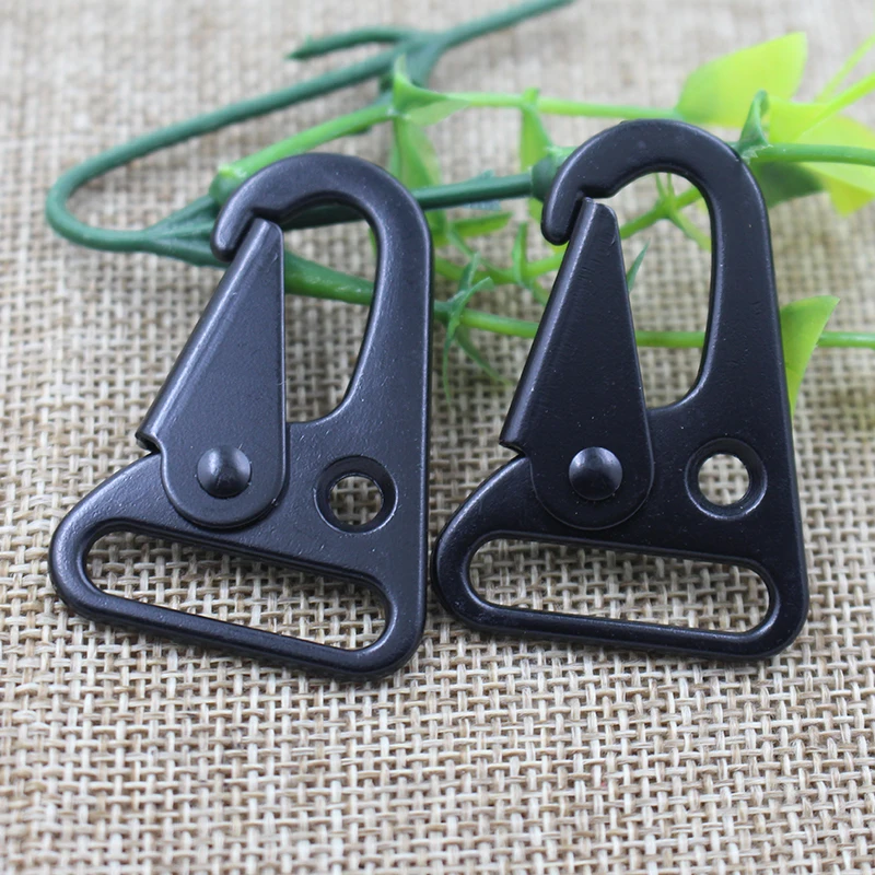 High quality Bag belt accessories Black Spring Metal Buckle Clip black snap hook for Backpack