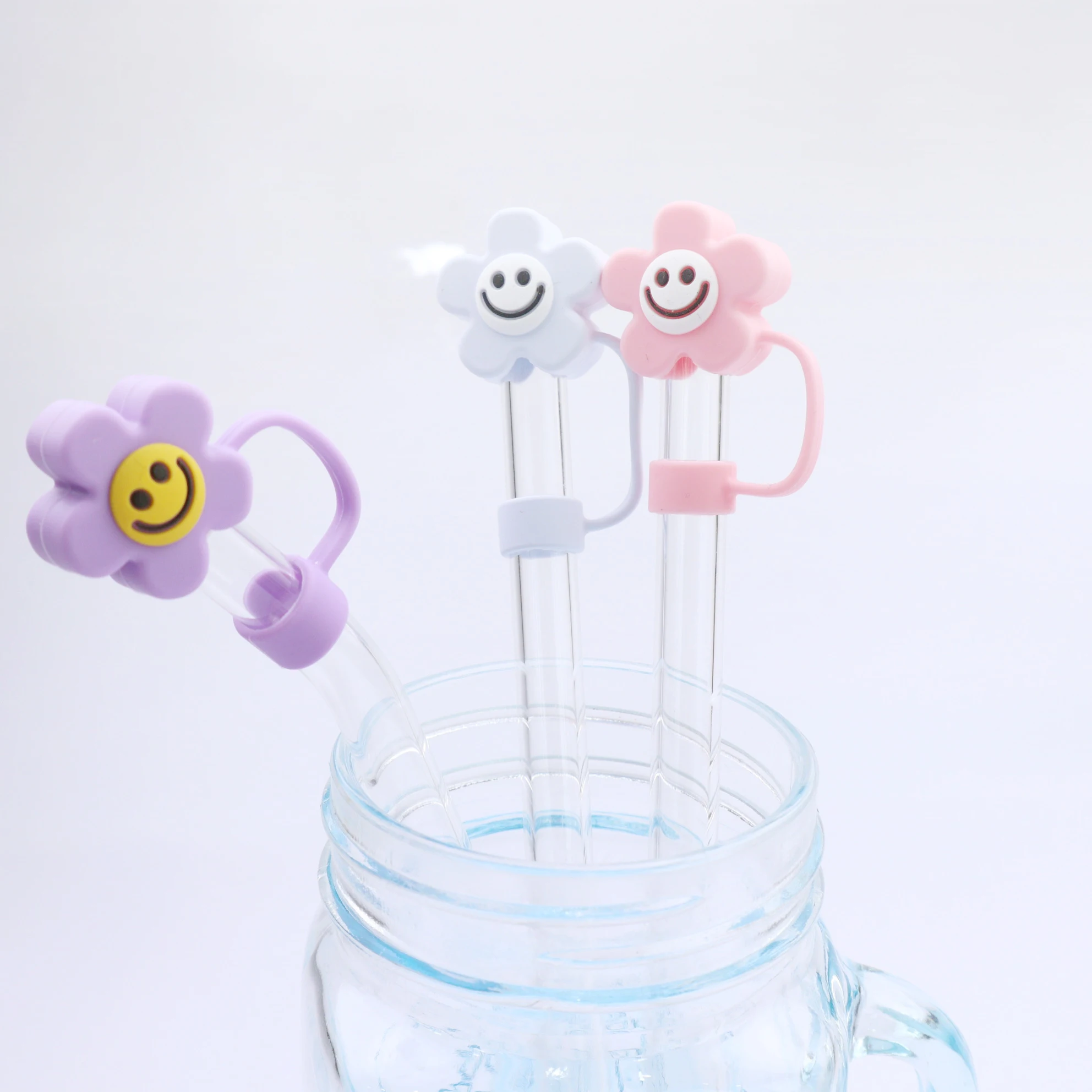 National Logo Straw Cap Set Compatible Cups Fits 10mm Straws Nature Cap Reusable Silicone Straw Cover