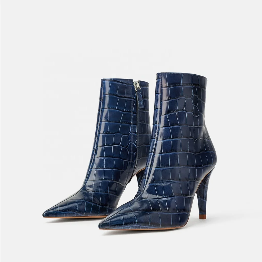 MANRINO-0252 Ladies china wholesale snake PU sexy high heel womens boot