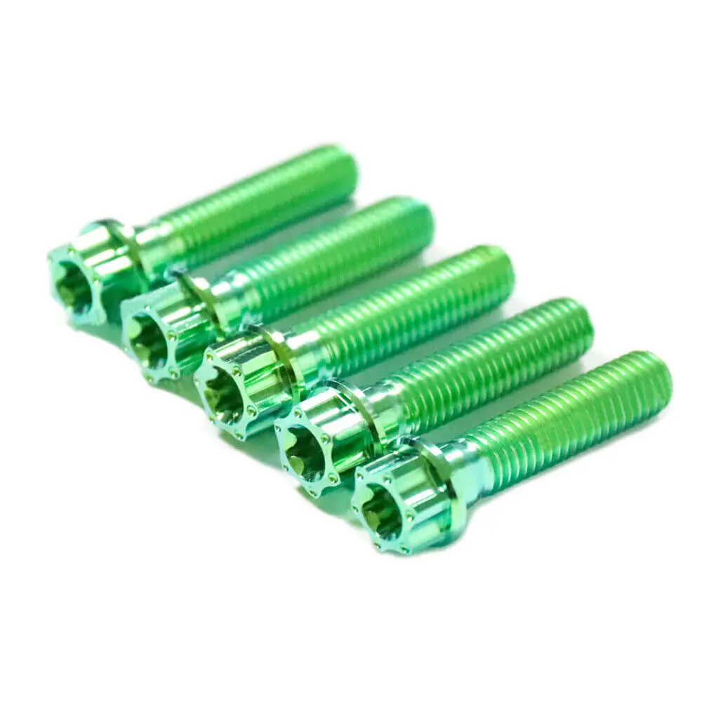 Customized Grade5 colorful m8 Vespa150 /Vespa Sprint Piaggio Vespa GTS30 motorcycle titanium front rear wheel lug hub bolt