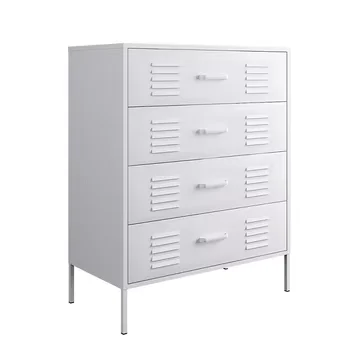 Modern home living room storage 4 drawer Cabinets Multipurpose Metal Storage Cabinets with standing foot