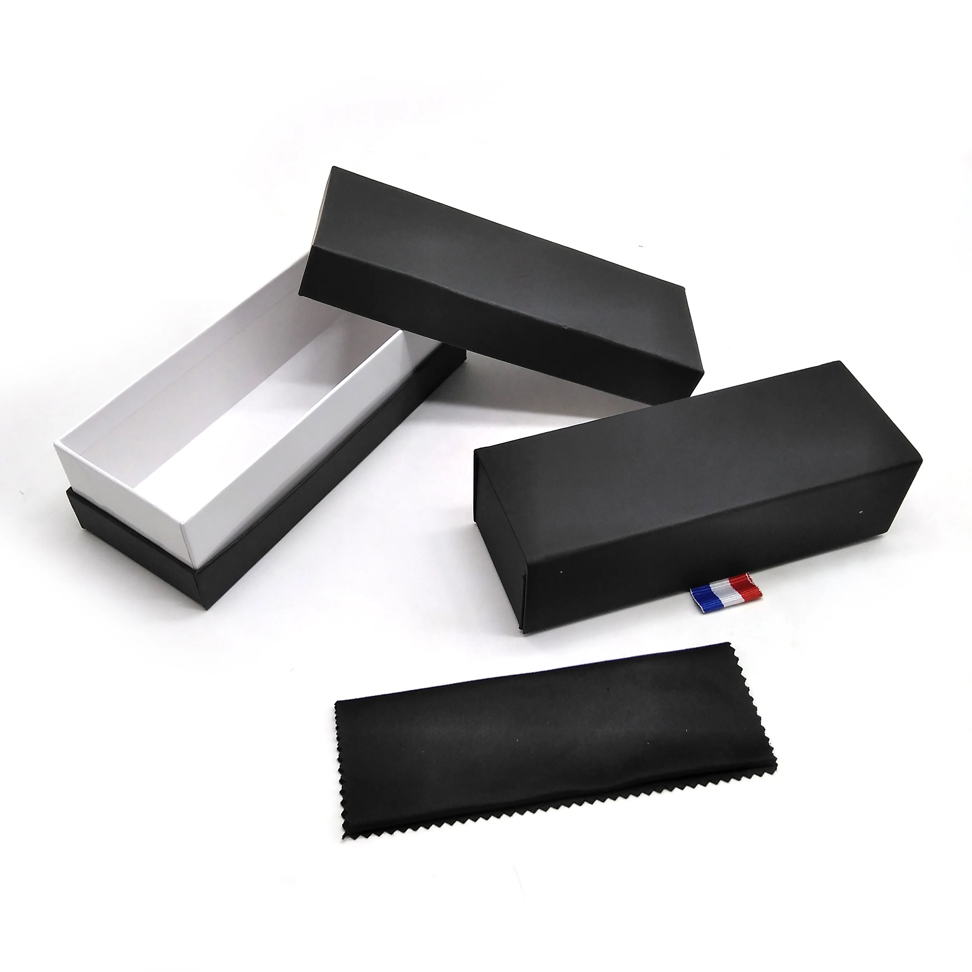 handmade luxury sunglasses case custom logo eyewear case set black sun glasses box