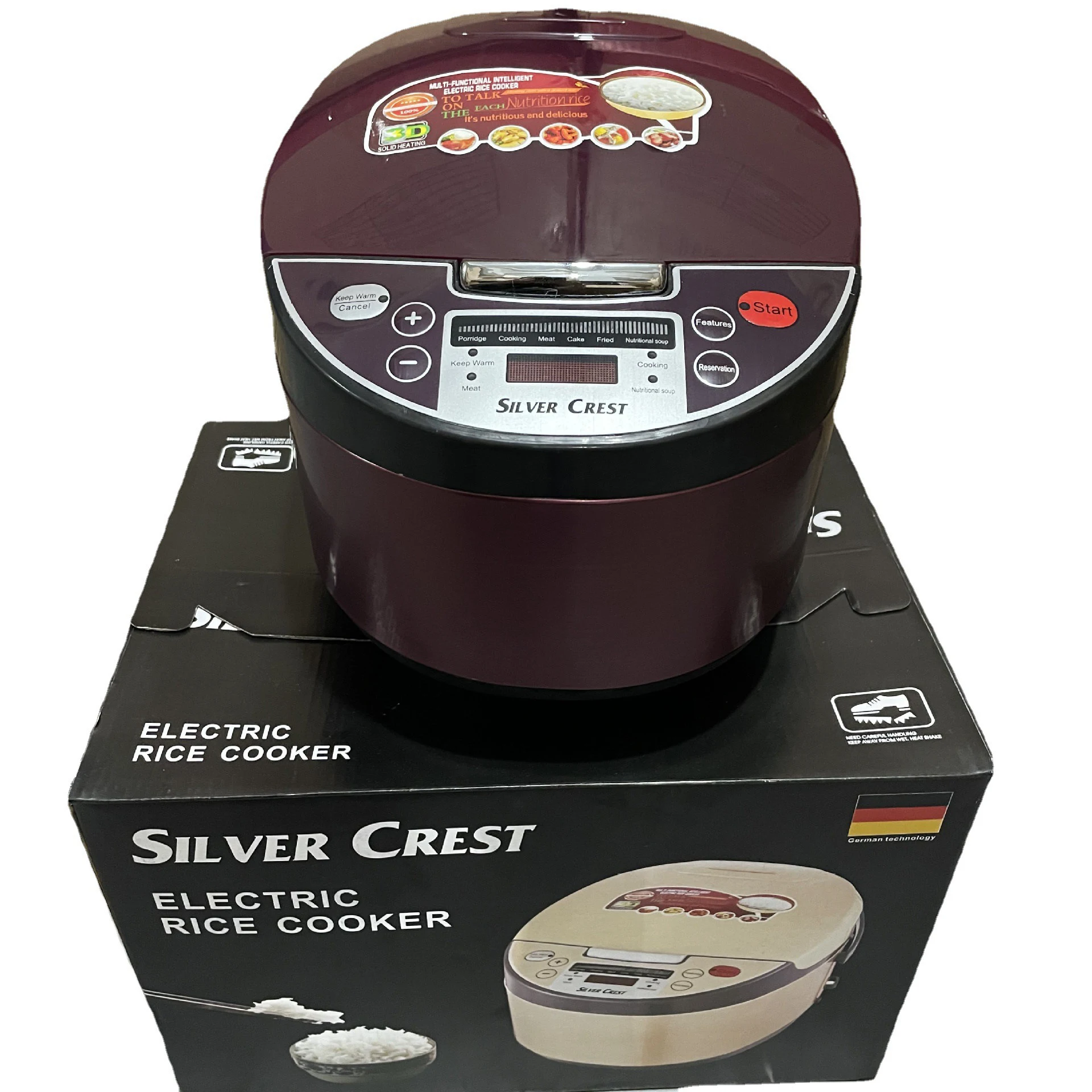 Big Multifunctional Home Use Classic Stainless Steel Electric Cooker Non-Stick Coating Inner Pot Intelligent Rice Cookers
