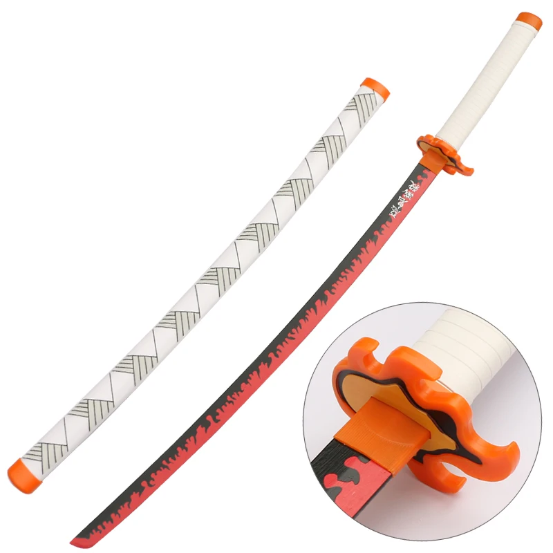 demon slayer sword Hot sale classic kagura patterned toy knife cosplay anime props wooden knife