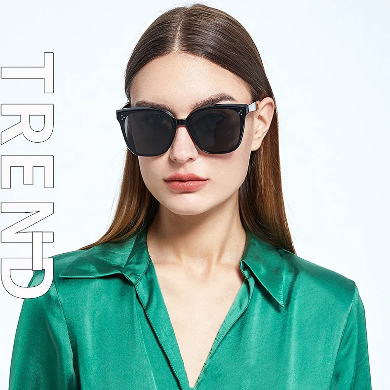 Korean Style Women Sun Glasses TR90 Fashion Designer Men Shades Famous Brands Nylon Lenses Big Frame Sunglasses Ready Stock