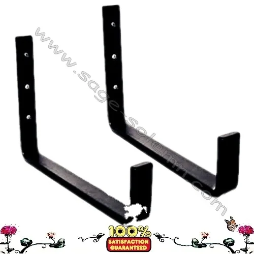 Garden Planter Metal Deck Rail Bracket Pair