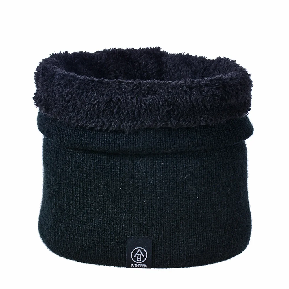 Outdoor Sports Winter Knitted Unisex Neck Gaiter Men Women Thermal Thick Neck Warmer Ski Face Scarf