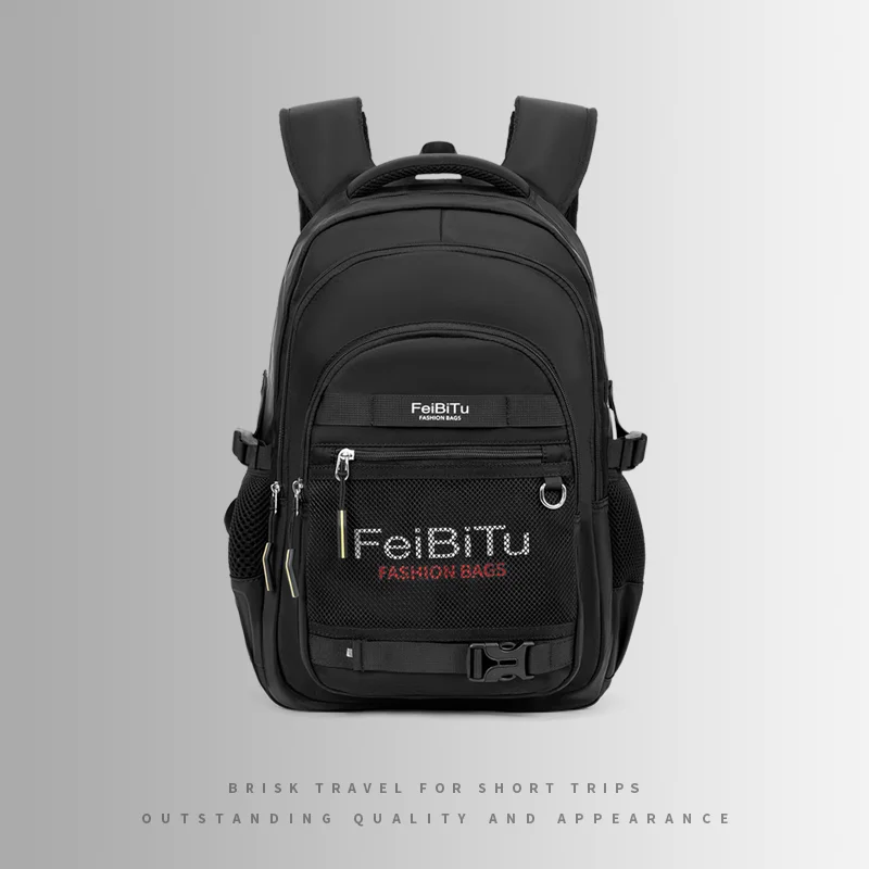 Custom Logo Business Travel Student Laptop Backpack Fashion Style Waterproof Work Compartment Sports Leisure School Polyester