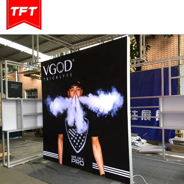 
Modern Portable Double Sided Free Standing Trade Show Aluminum Led Backlit Display Seg Lightbox 10X10 