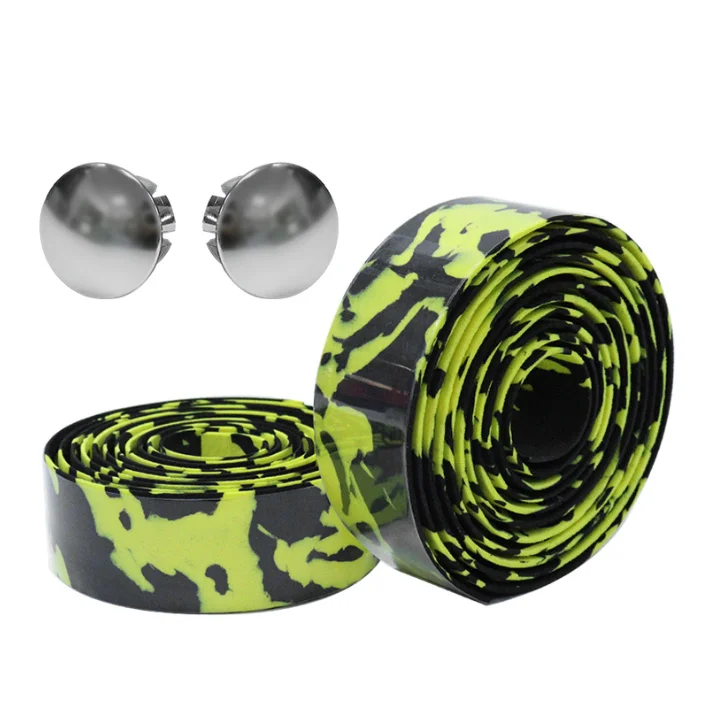 Bicycle Handlebar Anti-slip 2pcs Bike Handle Grip Tape High-density with End Plug Wear Resistant Cycling Accessories