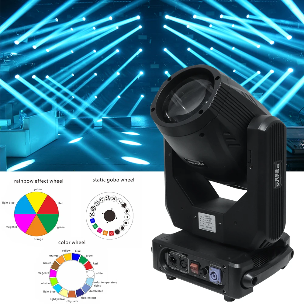 Beam 295 Moving Head Light 295w Flight Case Stage Led Professional Wedding Christmas Dj Disco Ktv Bar Party Stage Effect Lights