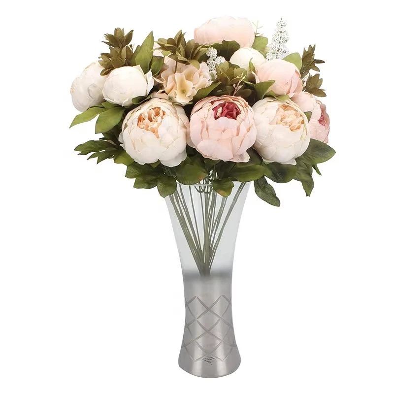 SEASON New Design Vintage Style 53cm Artificial Peony Rose Flowers Wholesale Silk Wedding Bouquet Decor Flower Artificial