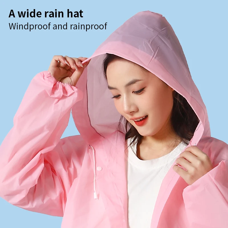 Direct Manufacturer Reusable Emergency Rain Coat  Long Eva Plastic Raincoat Waterproof