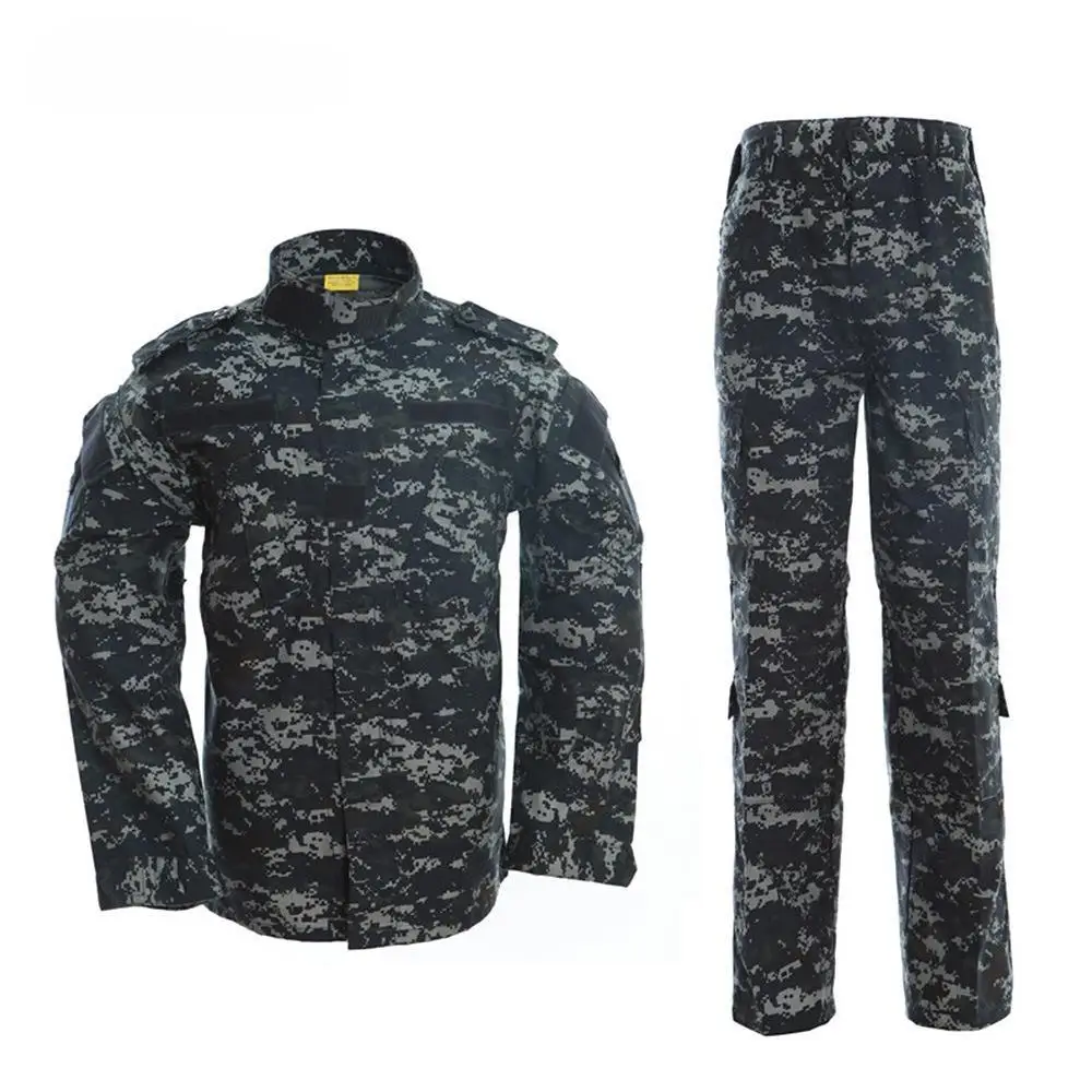 Unisex ACU Jacket Camouflage Outdoor Tactical Suit Printed Protective Combat Uniform with Cotton Polyester Printed Technique