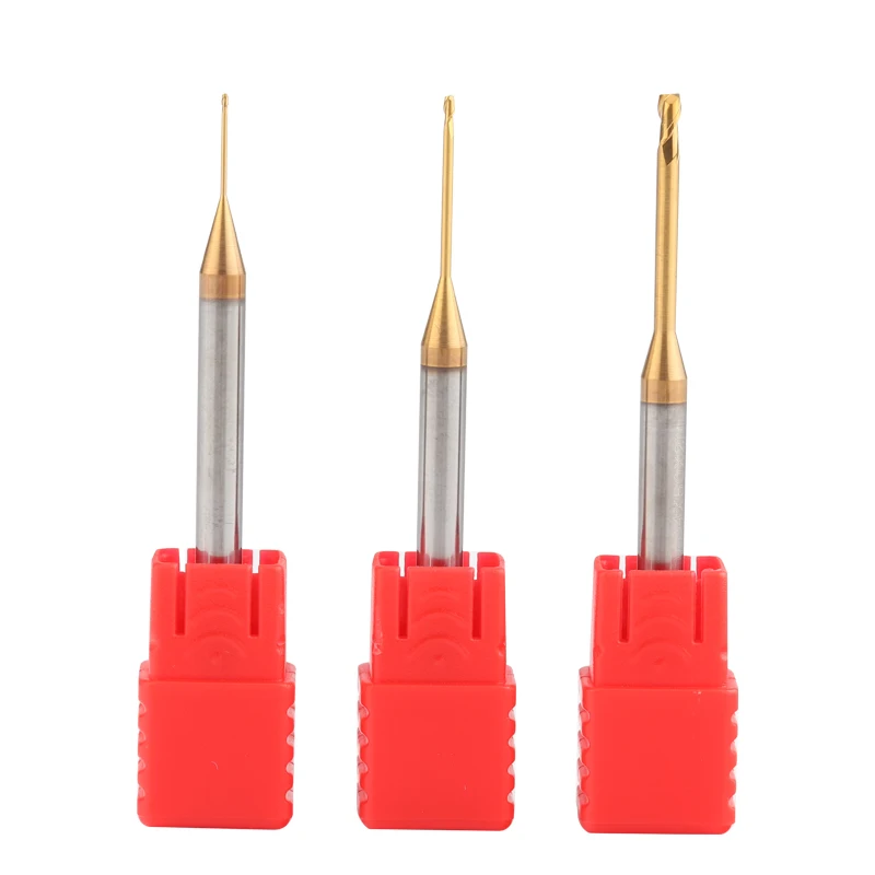 Manufacture 2 Flute Micro Flat End Mill 0.2-30mm Mini Cnc Router Bit Carbide End Mill Mini Milling Cutter