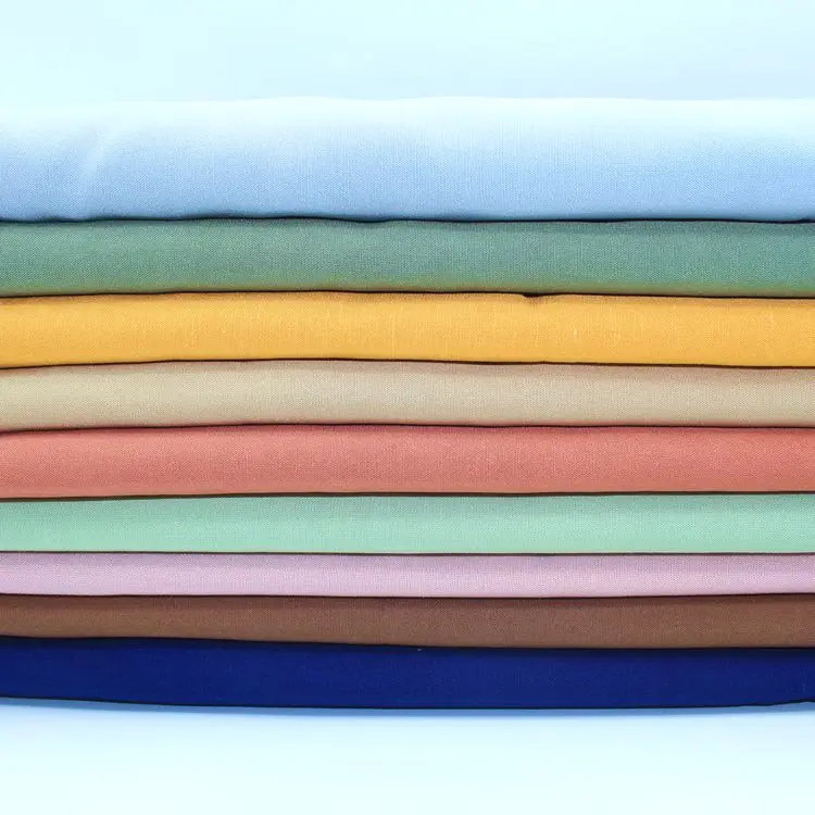 Оптовая Продажа с фабрики 45% 50% Шелкопряд 5% льна 145 г/м2 окрашенные тканые ткани для