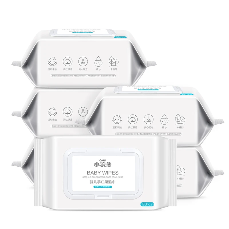 OEM Coati wet wipes for newborn baby thicken large package 80 pumping with cover ass child baby hand mouth wet tissue paper