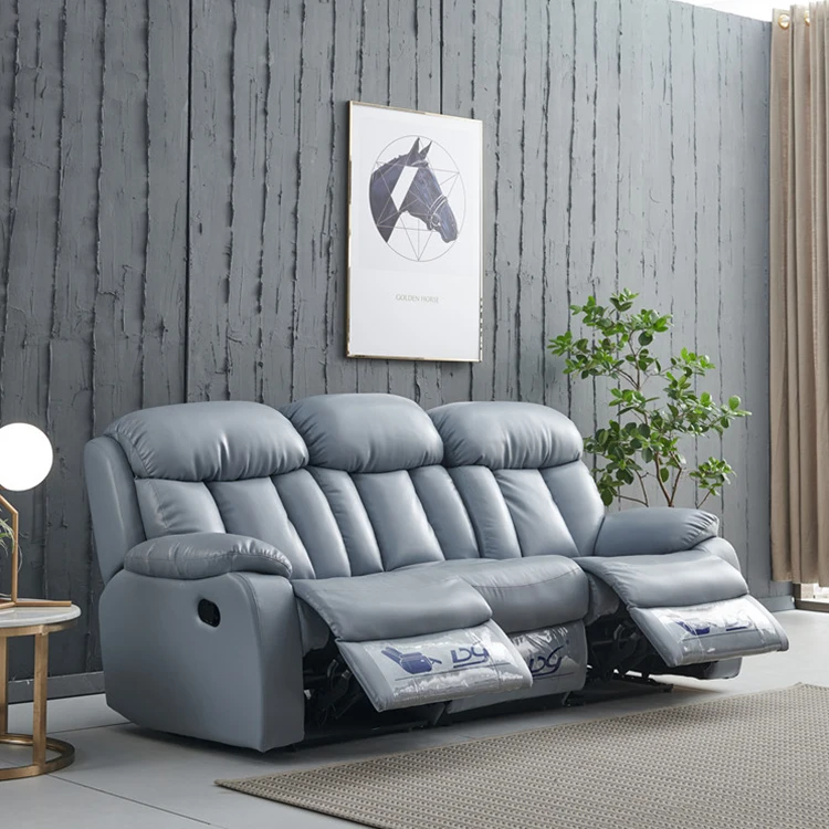 New modern sofa leather electric reclinable sectional living room massage sofas set furniture 3 seater