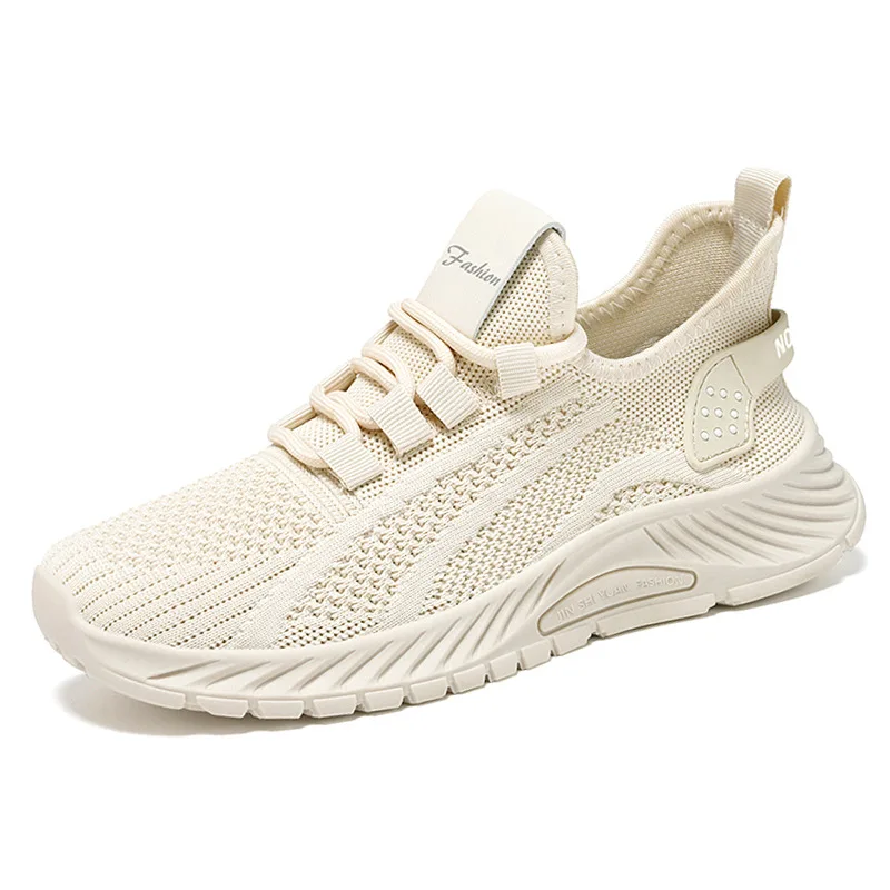 Cheap Wholesale factory in China Light trendy casual sport shoes women sneakers knit soft upper walking style shoes