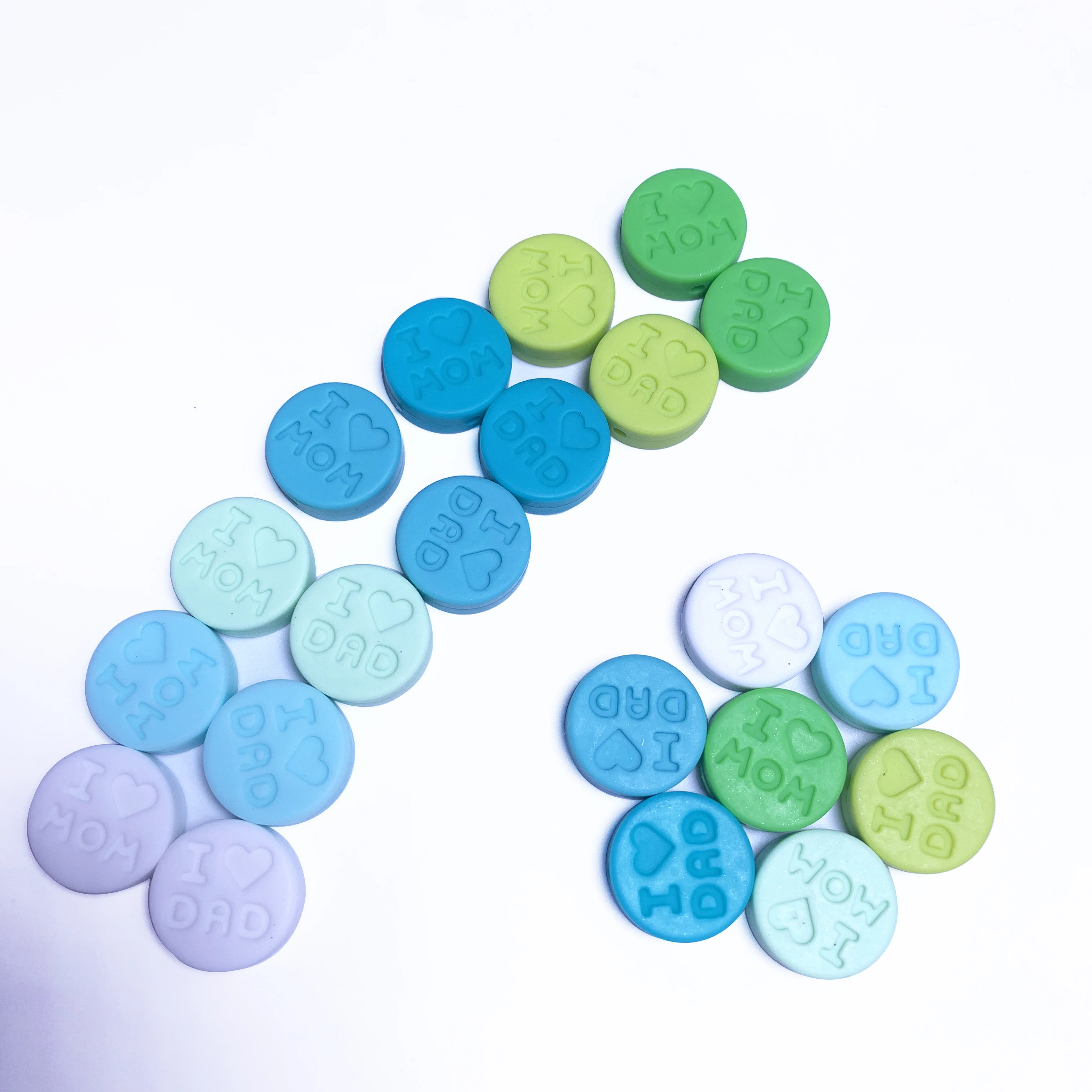  Новые бусины для ожерелья мам безопасные экологически чистые силиконовые изготовления ювелирных изделий I love mon dad