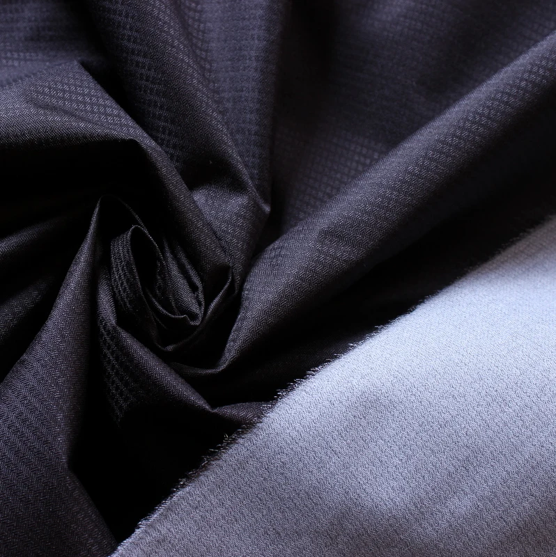 Eco-friendly  100%  Recycle Polyester RPET Pongee Fabric 240T Polyester Pongee Dobby Fabric Pu Milky Coated  for jacket awning
