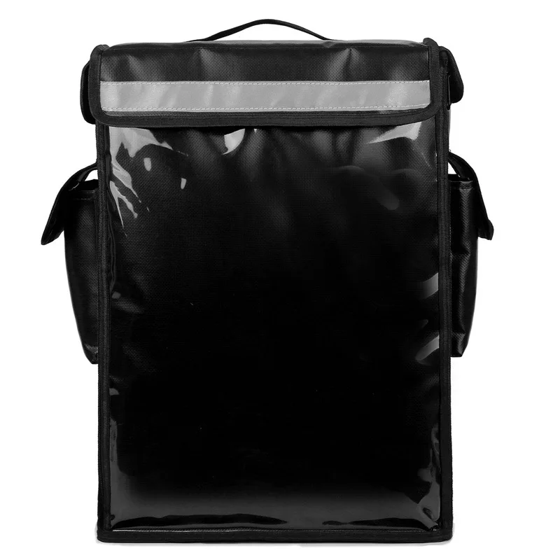 Black food delivery backpack commercial quality insulated food warmer delivery bag motorcycle thermal bag for food delivery