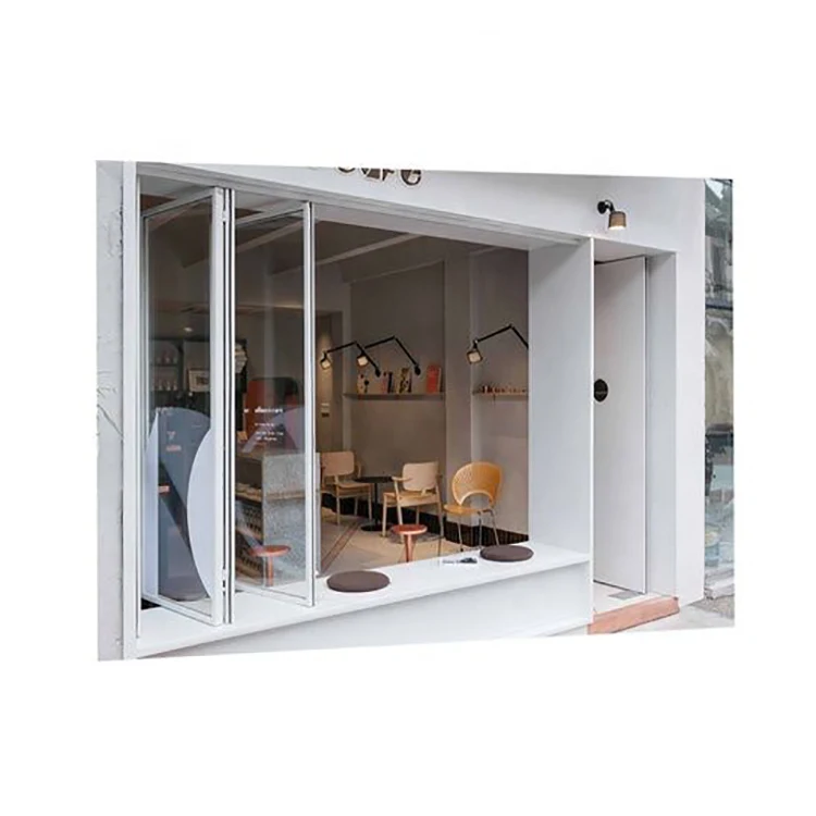New Design Aluminium Hurricane Proof Vertical Bifold Up Window