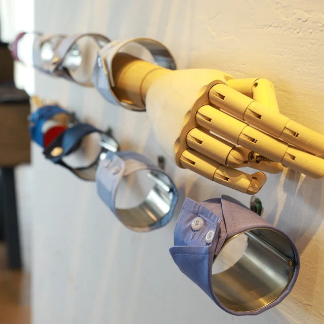 
Wall mounted stainless Steel Cuff Display shelf Shirt Collar Display Stand SET 