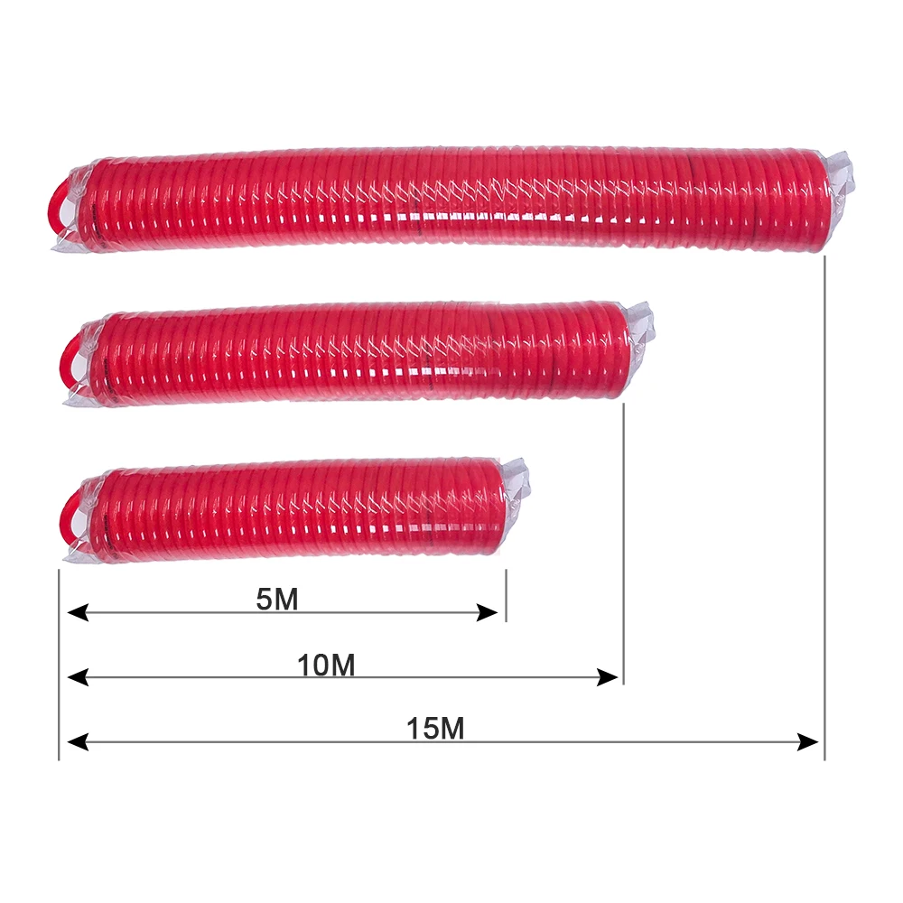Air Compressor Spring Hose Coil with Quick Connect