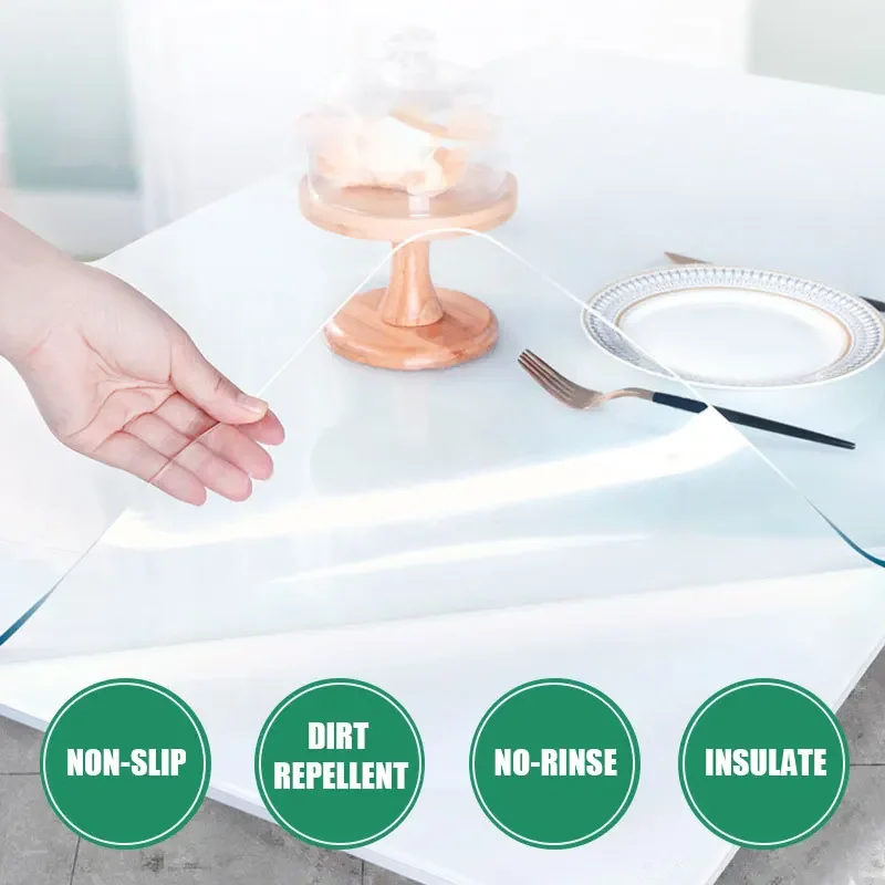 Multi size rectangle clear TPU tablecloth cover tpu film