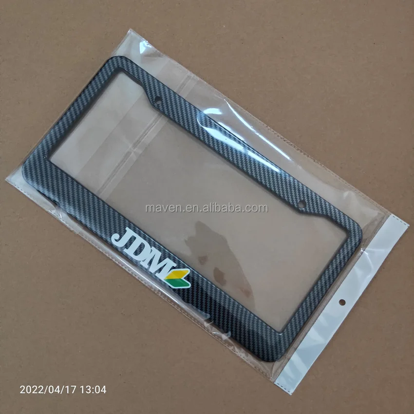 10 Models USA Standard Carbon Fiber Look Car JDM Mugen Ralliart Nismo License Plate Frame Holder