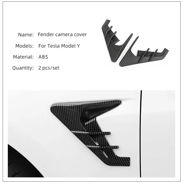 Maremlyn Front Fog Lamp Trim Rear View Mirror Cover Side Fender Cover For Tesla Model Y Accessories