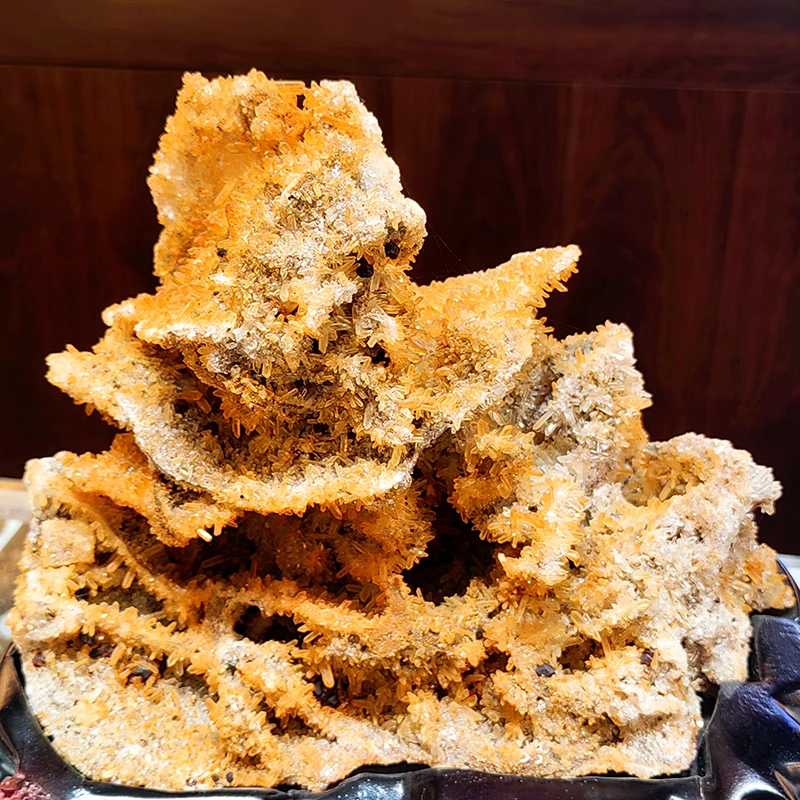 Wholesale Natural Dark citrine cluster pyrite high quality sichuan citrine cluster for decoration