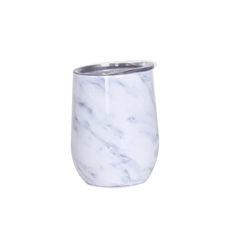 Ready To Ship 12oz Double Wall Stainless Steel Marble Wine Tumbler