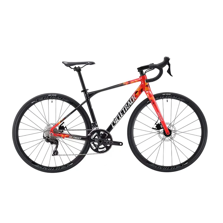 CycleTrack 700C, алюминиевый каркас, шоссейный велосипед с 105 комплектом и тросовым гидравлическим дисковым тормозом, 22 скорости