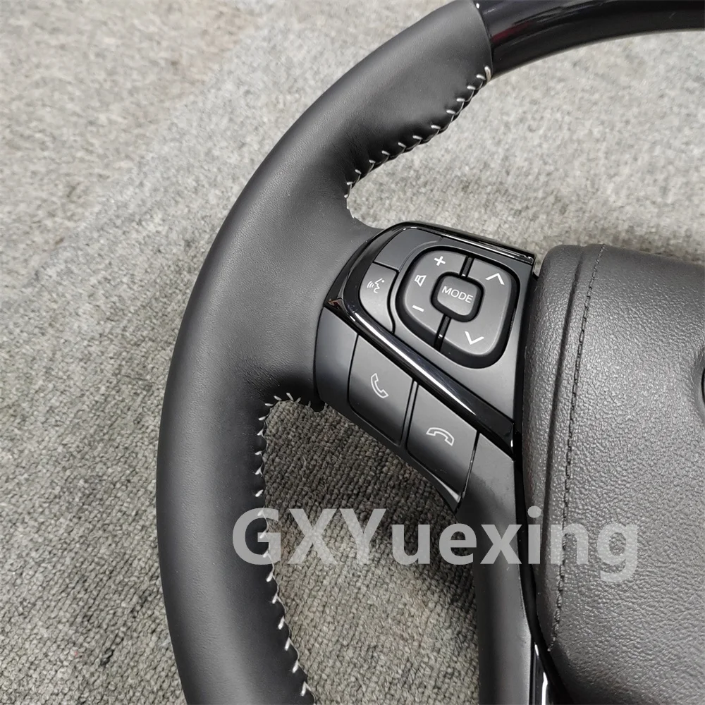 For Harrier Previa Leather Sports Steering Wheel Assembly Piano Black Auto Wood Design