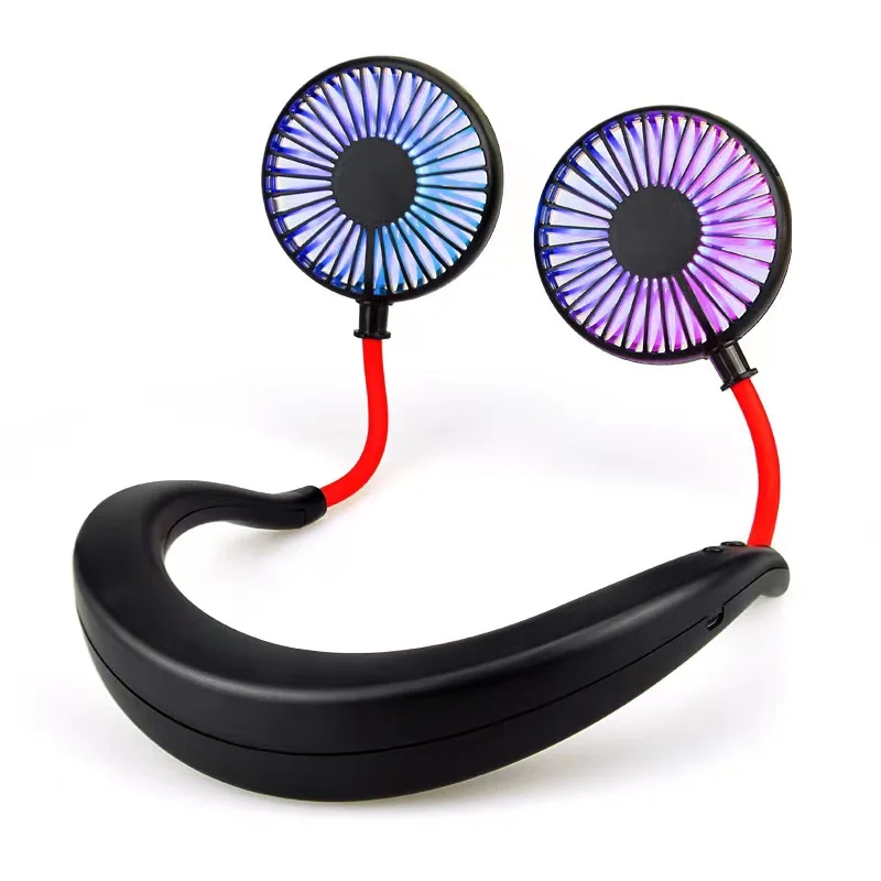 Wholesale High Quality 3 Lighting Mode Neck Fan Rechargeable Portable Neck Fan