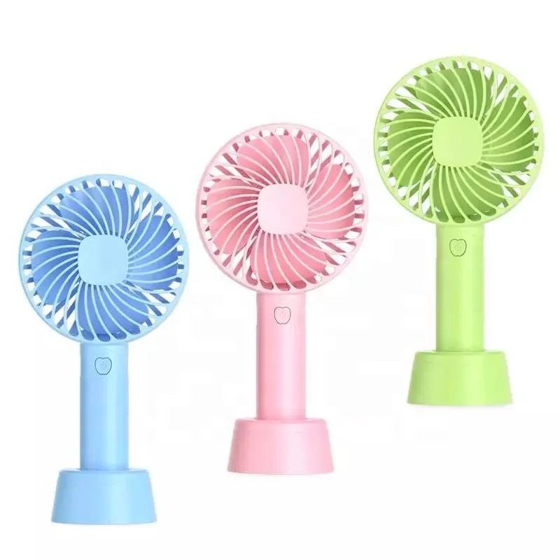 2022 Outdoor Standing Small Portable Rechargeable Electric Fan Custom Bracket Adjustable Cooling Mini USB Desk Handheld Fan