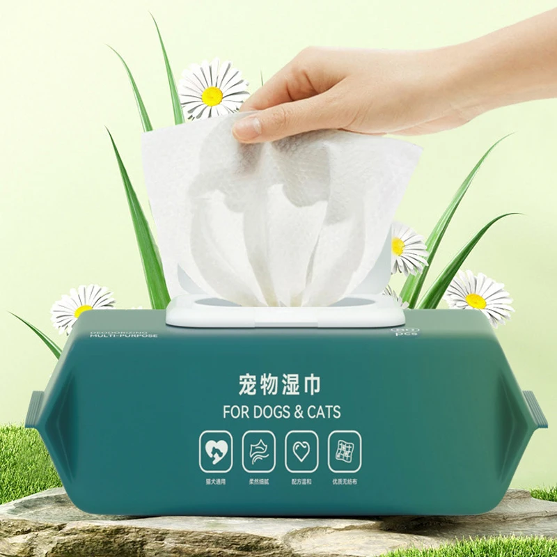Pet wipes Hot Sale Private Logo Manufacturer Portable Soft Cat Dog Pet Eyes Paws Cleaning Wet Wipes