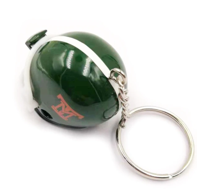Zinc alloy helmet hat Key chain Metal 3D stereoscopic hockey helmet hat gift key small pendant