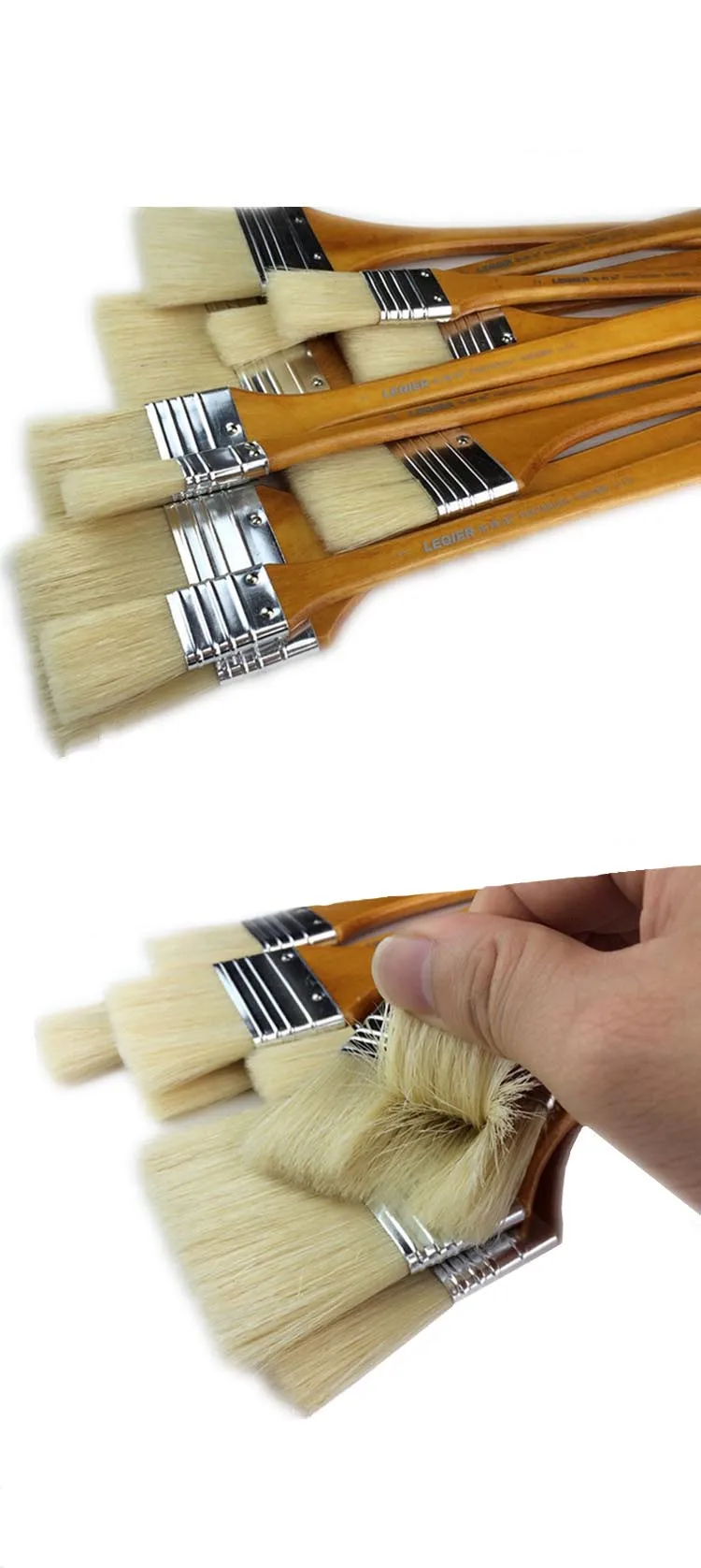Bview Art  Bristle Paint Brush Set  For Acrylic Oil Watercolor Gouache Painting