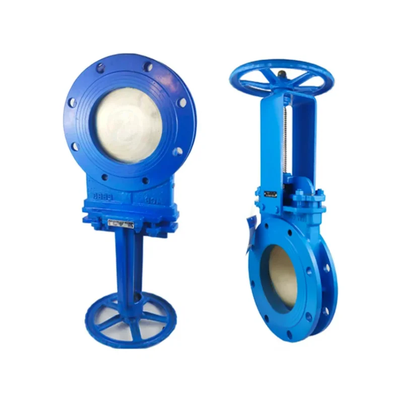 Factory Hot Sale Steel Iron Soft Metal Seat  Wheel Operated Knife Gate Valve