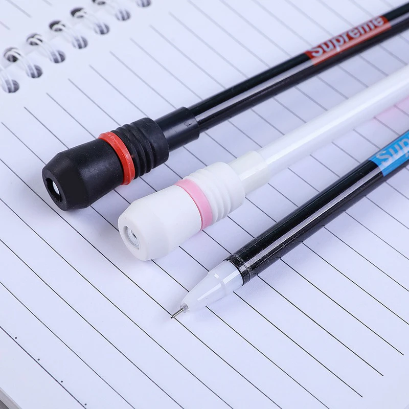 Creative Anti Stress Fidget Toy Students Black Spinning Spinner Rotating Gel Ballpoint Pen