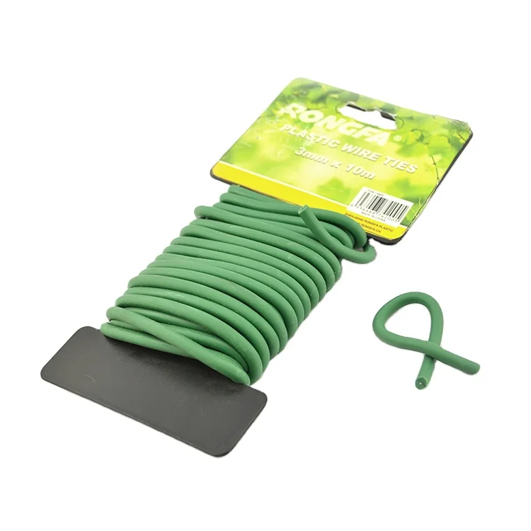 
 5 m green soft plastic ties garden plant tie TPR garden soft wire plastic twist ties wire cables soft tube plastic tube  