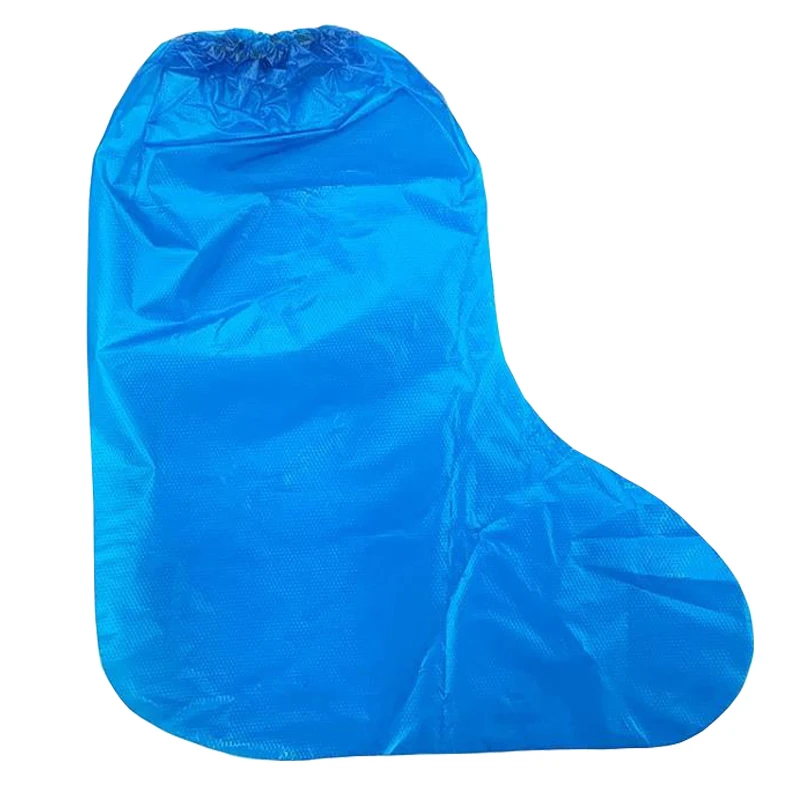 Polyethylene Long Knees Shoes Cover  Waterproof Anti-Slip Unisex Disposable PE Boot Covers